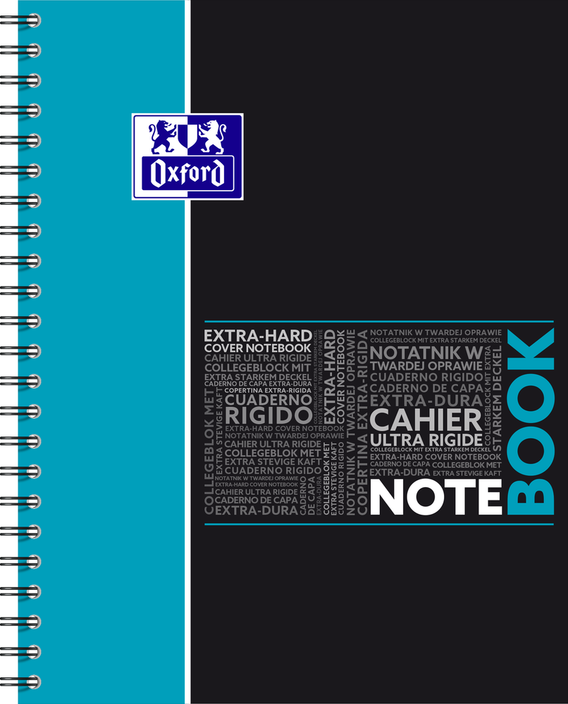 Cahier à spirales NOTEBOOK OXFORD # Couverture rigide - 160 pages A4 d