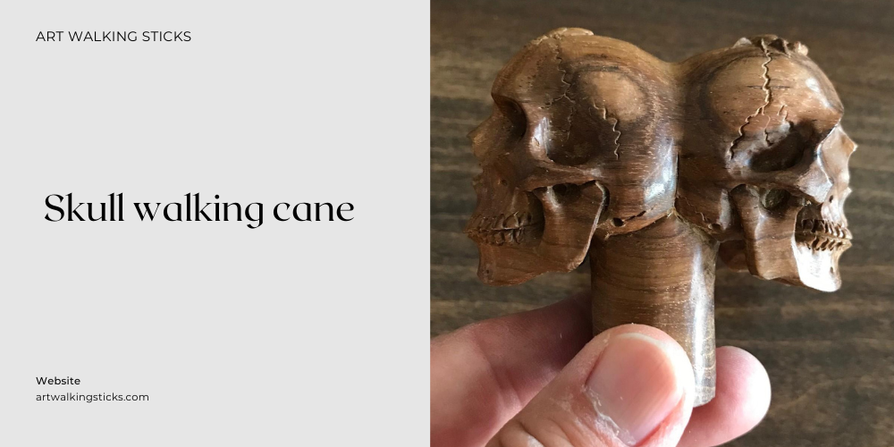 Skull walking cane