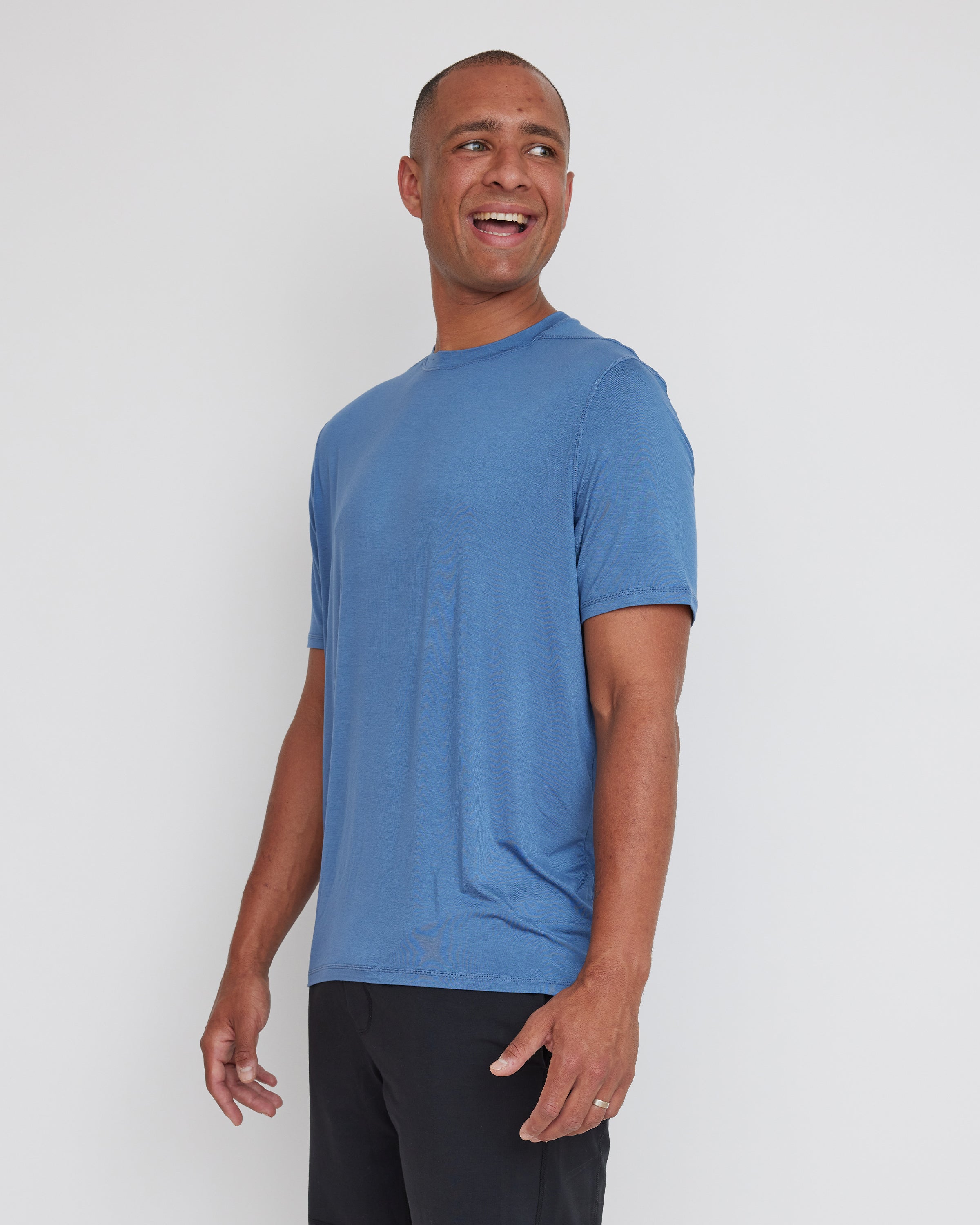 LETE Waihi Loose T-Shirt | Pacific Blue | Men – LETE ACTIVE