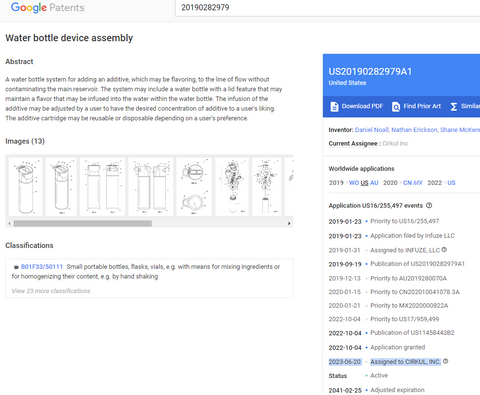 Infuze Patent