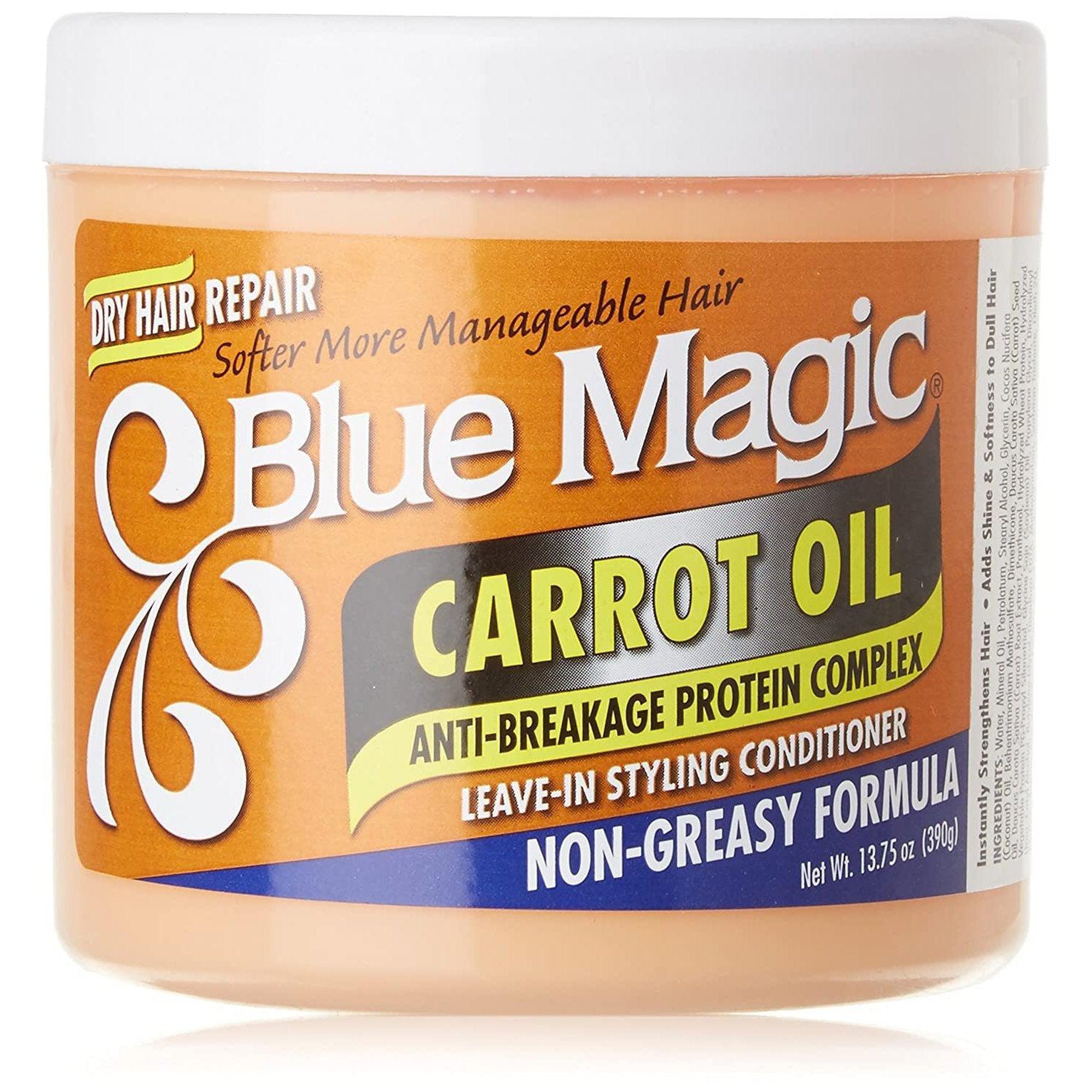 Blue Magic Carrot Oil Leave-In Styling Complex Hair Conditioner 13.75oz