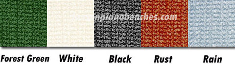 Piano Bench Cushion Color Options White Black Rust 