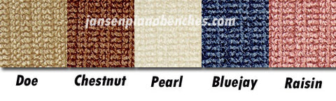 grk piano bench cushion colors doe brown pearl bluejay