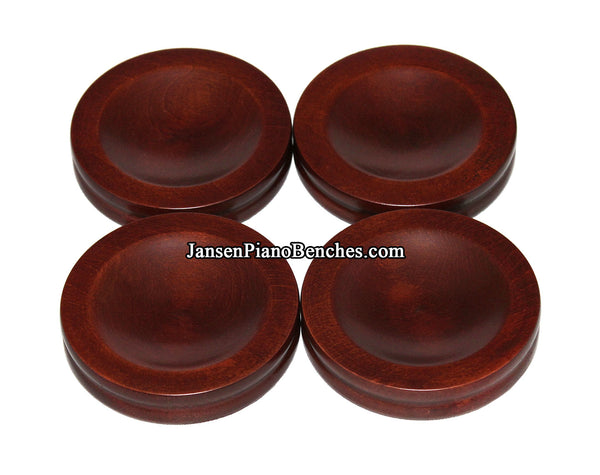 satin mahogany upright piano caster cups Jansen