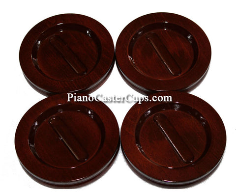 mahogany high polish grand piano caster cups by Jansen