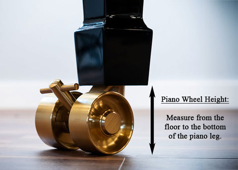 piano dolly wheel height measurement