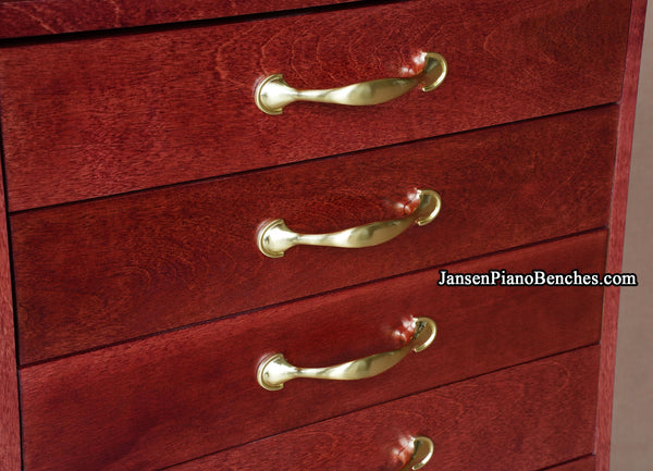 sheet music cabinet with brass handles