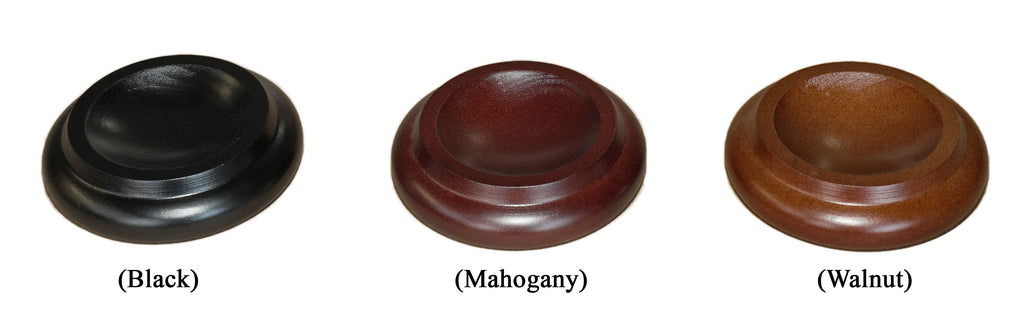 piano caster cups walnut mahogany and black