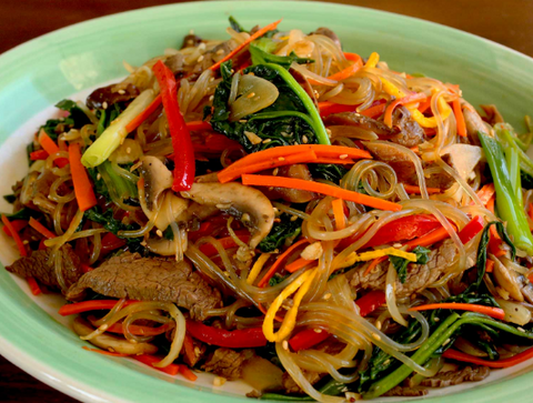 fried-japchae-sweet-potato-noodles