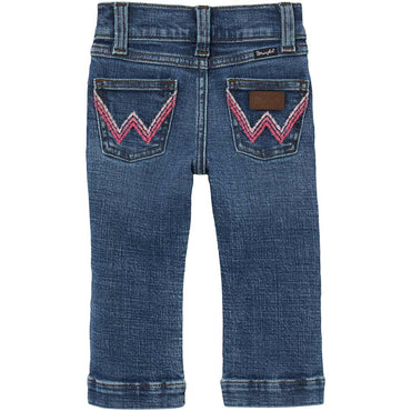 POGLIP Women's Blue Little Girls Distressed Bell Bottom Jeans 