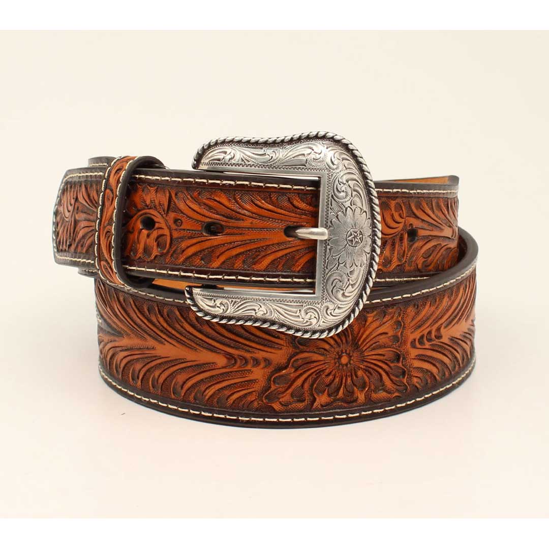 Nocona Men's Tooled Cactus Concho Belt | Lammle's