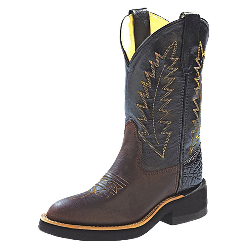 Old West Boys' Round Toe Cowboy Boots