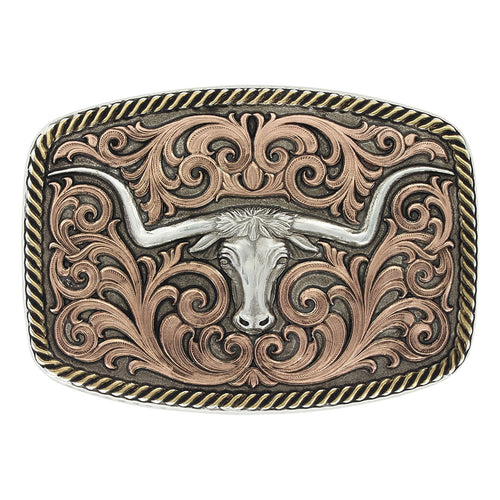 1 1/2 Scalloped Longhorn Western Buckle Belt - AndWest