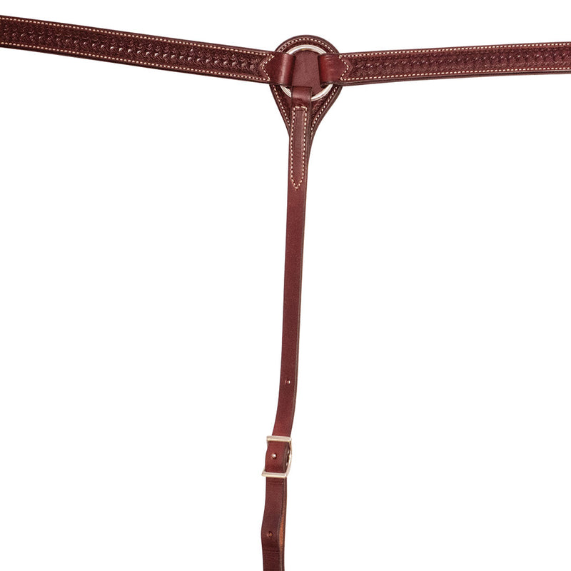 Wildfire Saddlery Rosewood Leather Spider Stamp Breast Collar