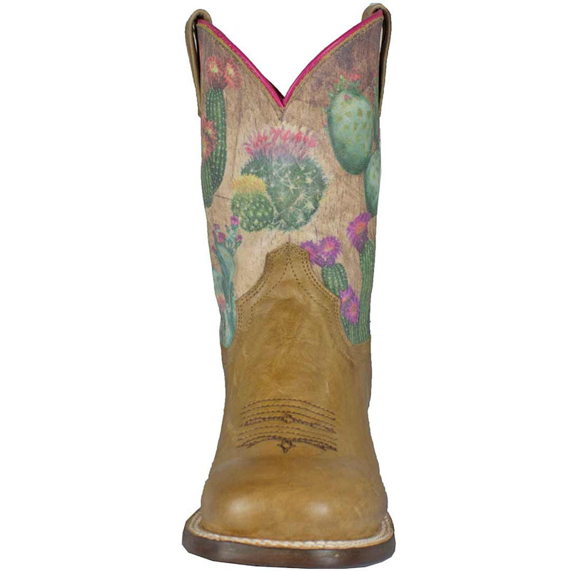 Roper Girls' Cactus Print Shaft Cowgirl Boots