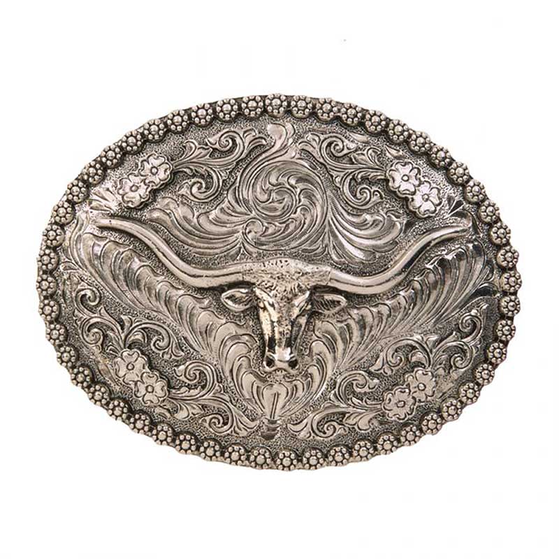 AndWest Antique Longhorn Buckle with Berry Edge