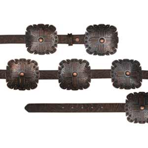 Angel Ranch Women's Square Conchos Leather Belt