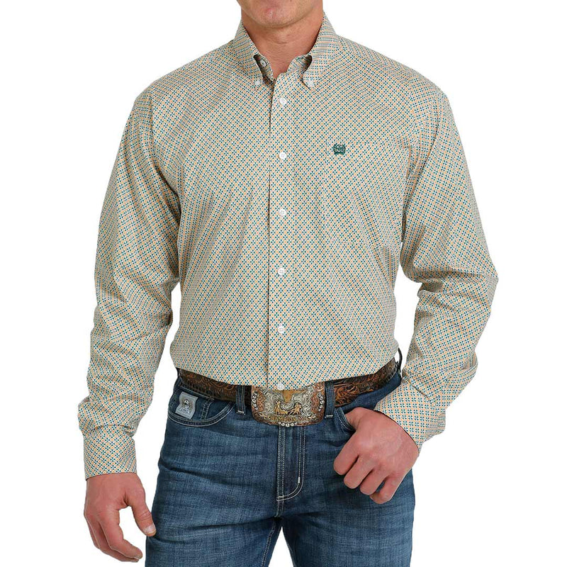Cinch Men's Diamond Print Button-Down Shirt