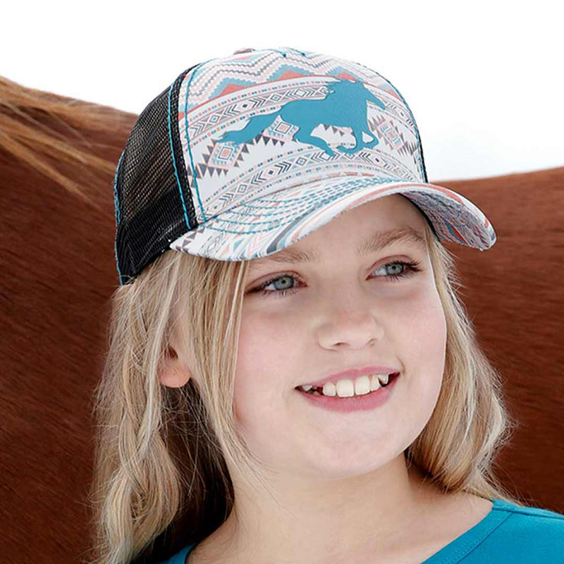 Cruel Denim Girls' Horse Print Snap Back Cap