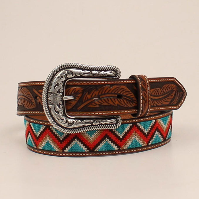 Ariat Chevron Embroidered Leather Womens Belt | Lammle&#39;s