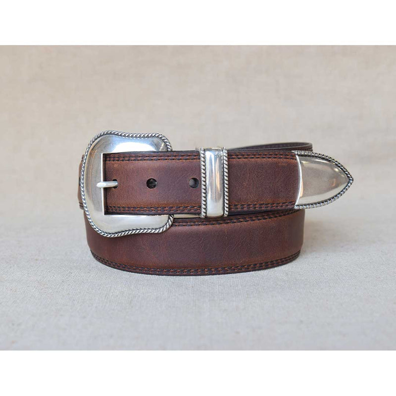 Lejon Men's Vintage Bison Blackwater Leather Belt