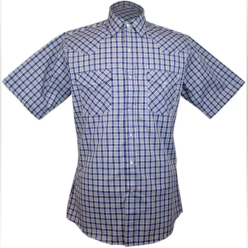 Ely Cattleman Men's Short Sleeve Check Plaid Snap Shirt