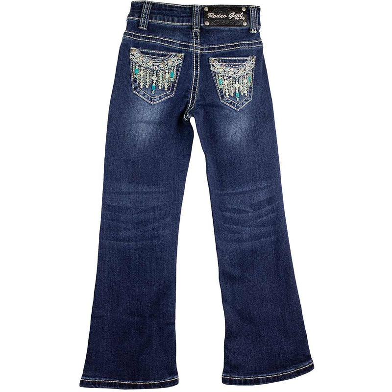 Rodeo Girl Girl's Drop Embroidered Bootcut Jeans