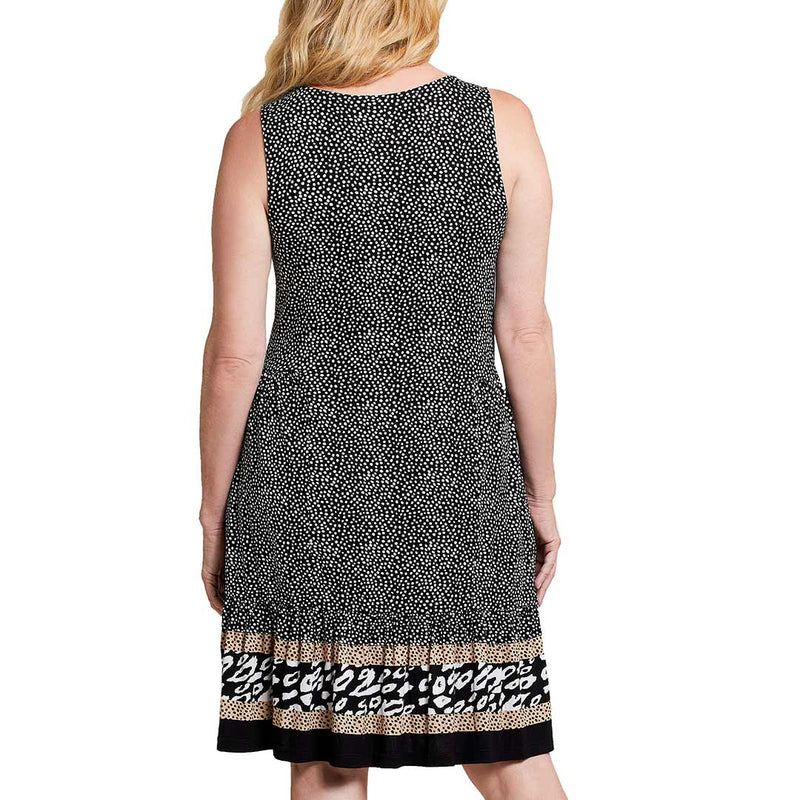 Tribal Women's Dot Print V-Neck Dress