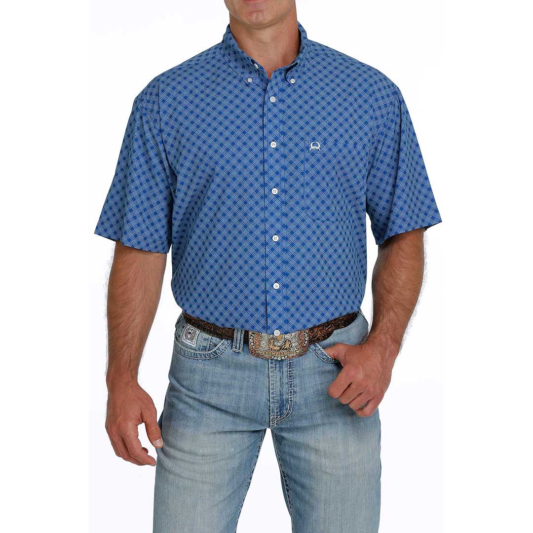 Cinch Men's Diamond Print Short Sleeve Shirt | Lammle's