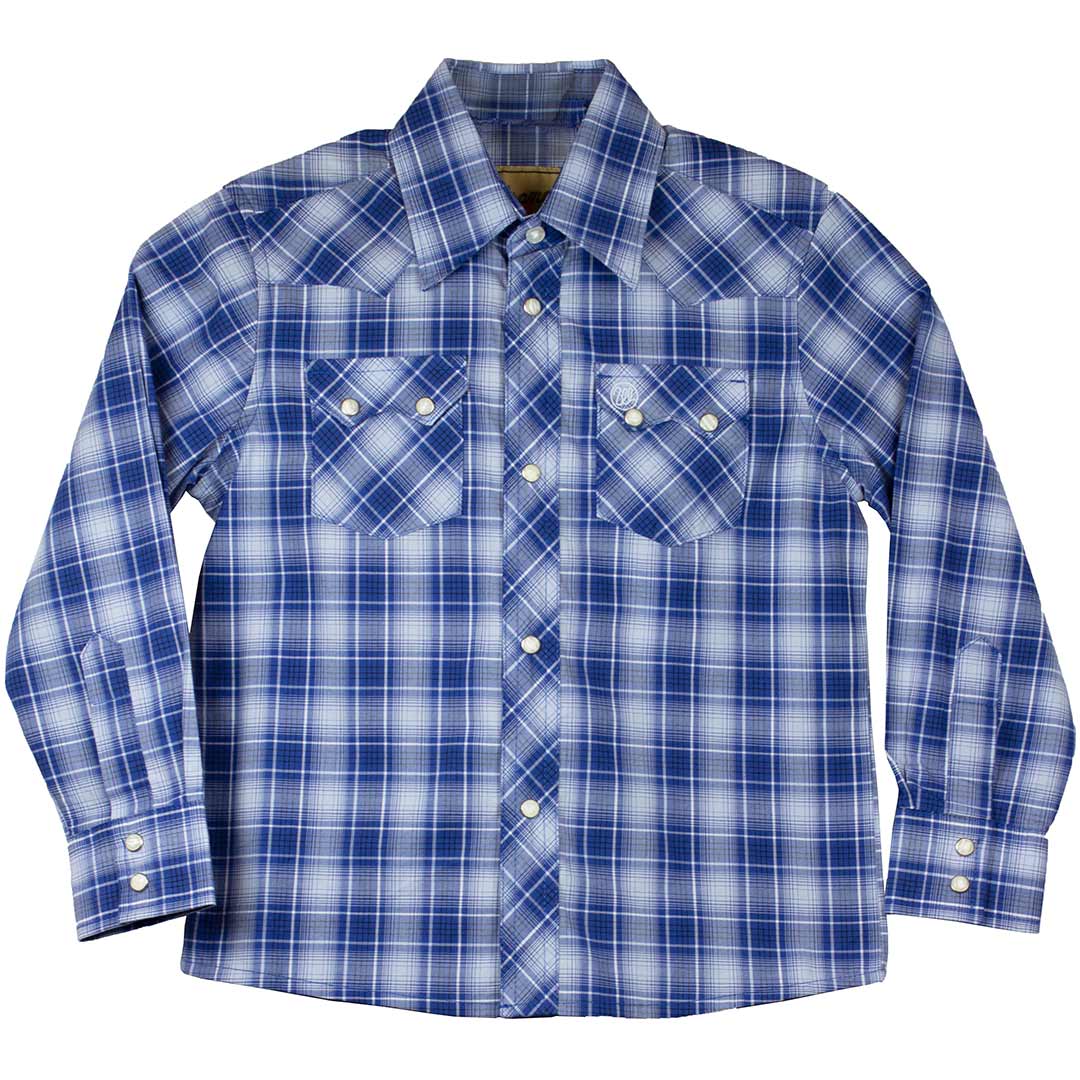 Wrangler Boys' Retro Sawtooth Plaid Snap Shirt | Lammle's