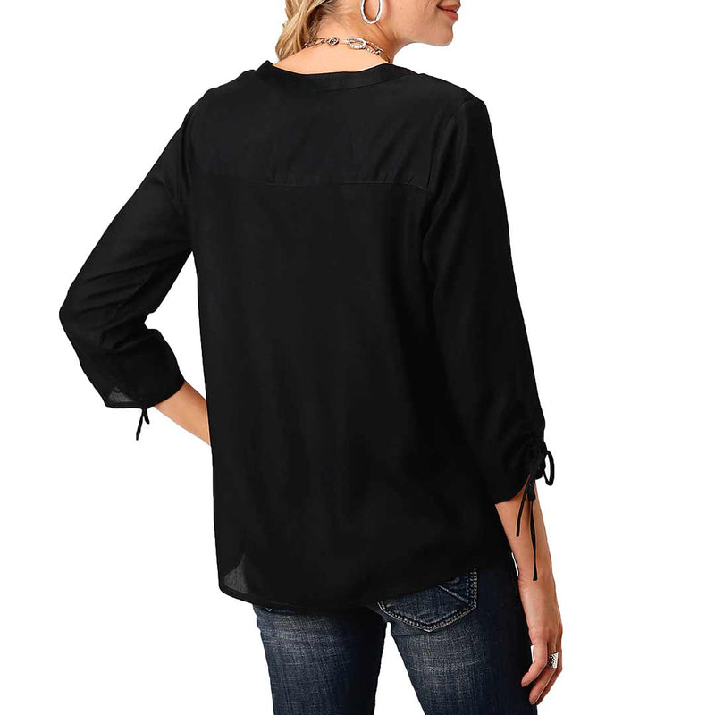 Roper Women's Embroidered Peasant Blouse