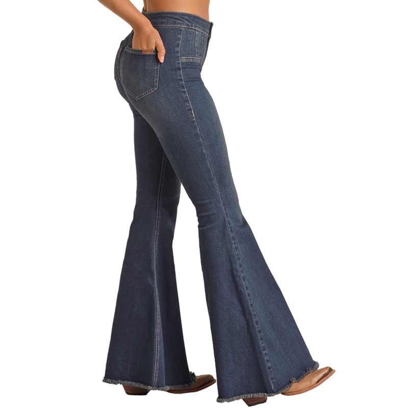 Rock & Roll Cowgirl Women's High Rise Bell Bottom Jeans