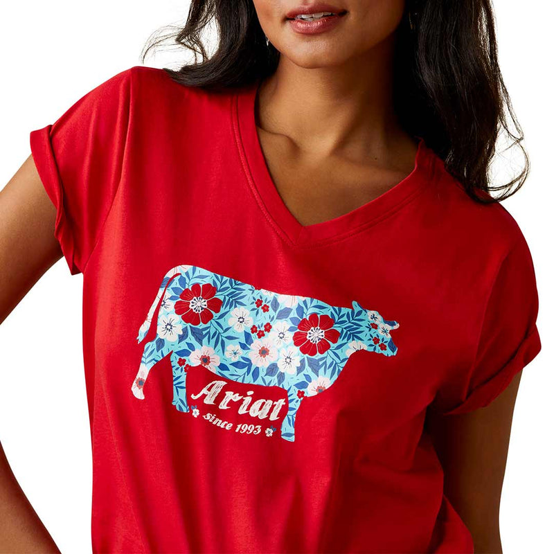 Ariat Women's Flower Cow Graphic T-Shirt