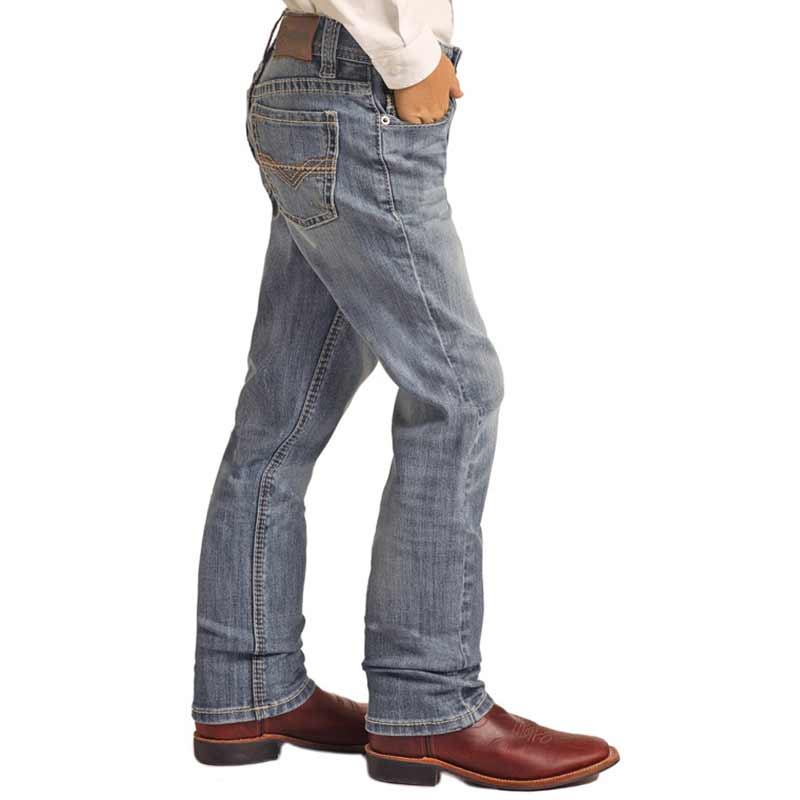 Rock & Roll Denim Boys' Slim Fit Revolver Bootcut Jeans