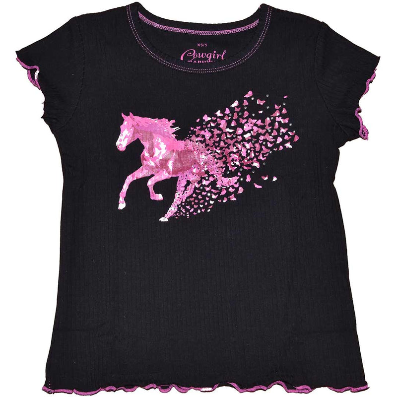 Cowgirl Hardware Toddler Girls' Butterfly Horse T-Shirt