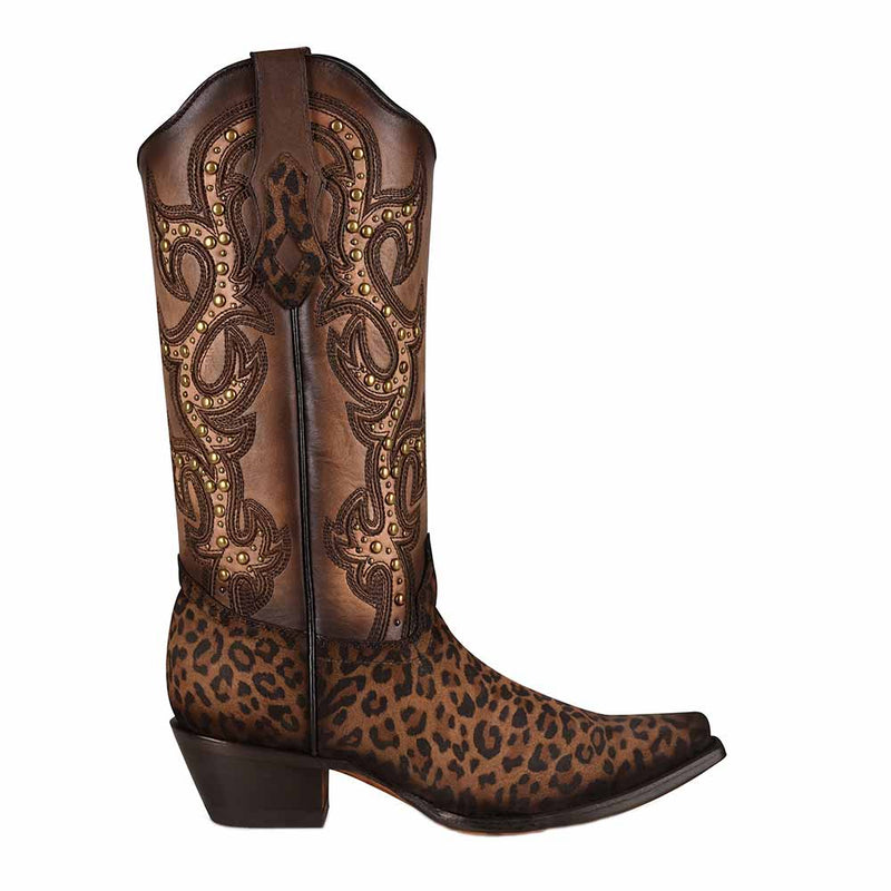 Corral Women's Leopard Snip Toe Cowgirl Boots