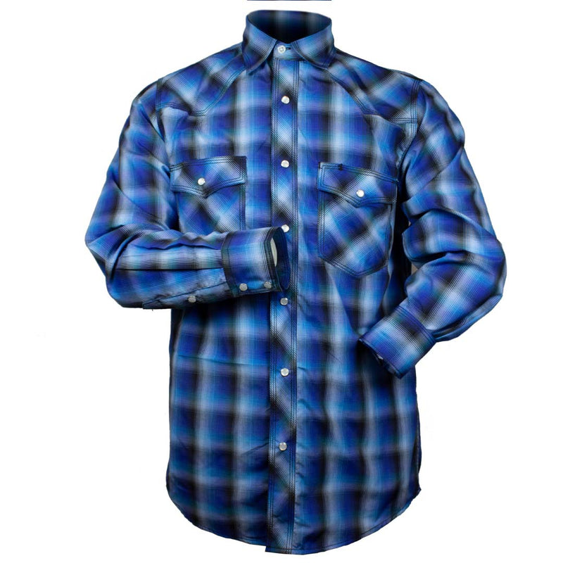 Cowboy Legend Men's Triple Stitched Plaid Snap Shirt