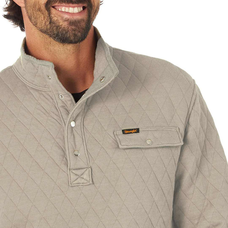 Wrangler Men's Quilted 1/4 Snap Pullover