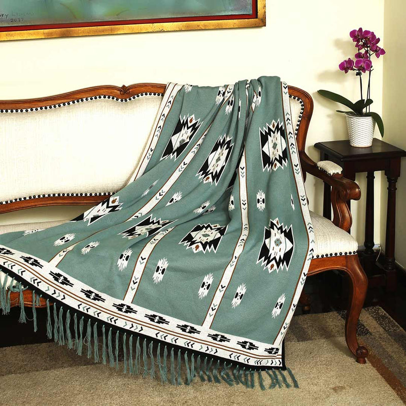 Time of the West Aztec Throw Blanket