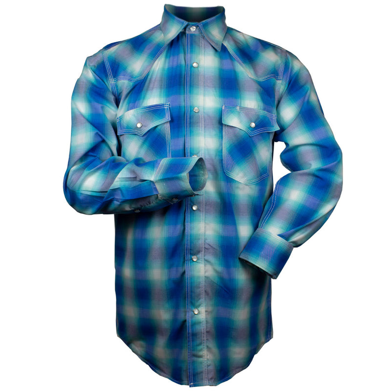 Cowboy Legend Men's Triple Stitched Plaid Snap Shirt