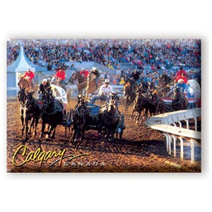 Postcard Souvenirs Ústí nad Orlicí, Hylváty Chuckwagon Race Magnet