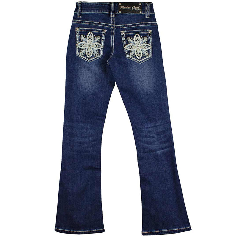 Rodeo Girl Girls' Floral Bootcut Jeans