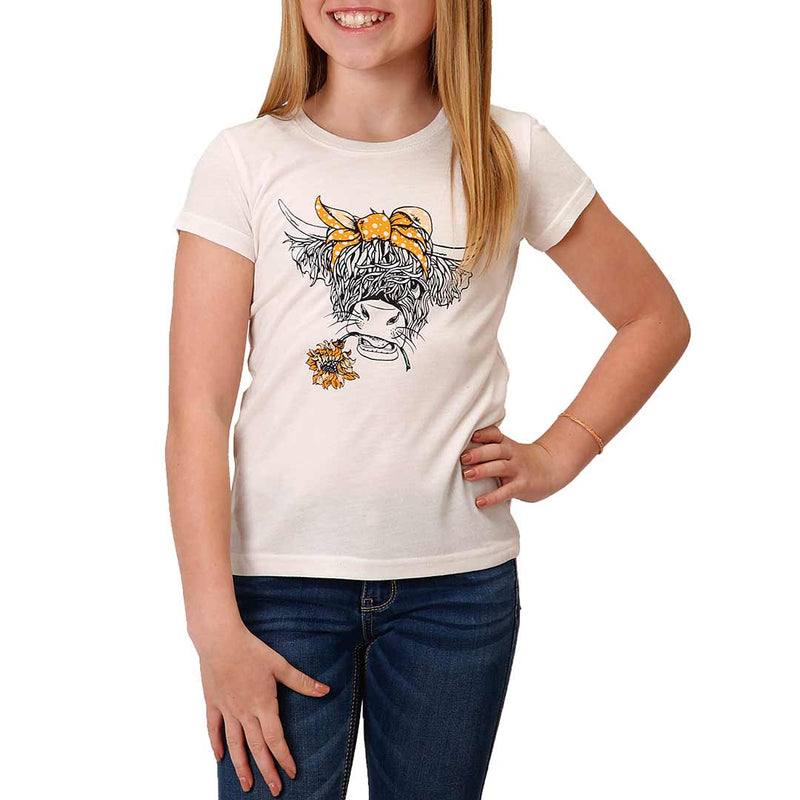 Roper Girls' Bandana Steer Graphic T-Shirt