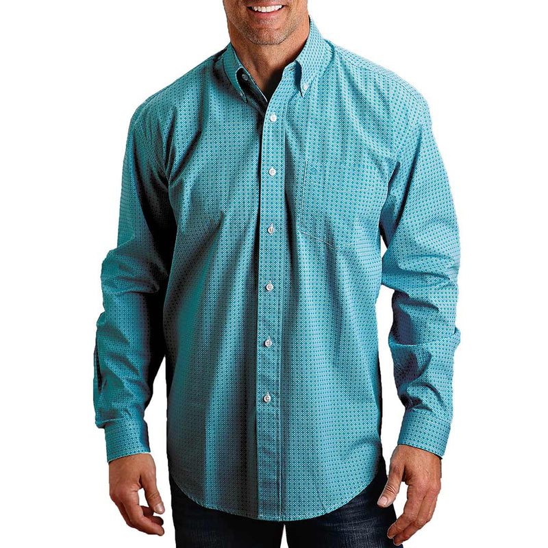 Stetson Men's Diamond Print Button-Down Shirt