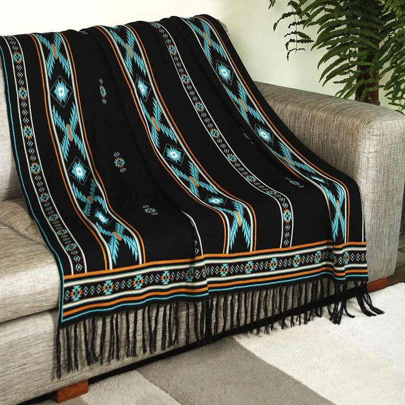 Time of the West Aztec Stripe Throw Blanket