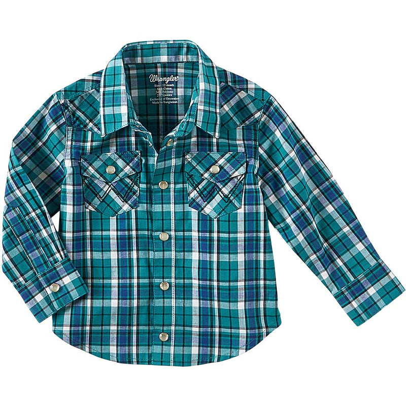 Wrangler Baby Boys' Plaid Snap Shirt