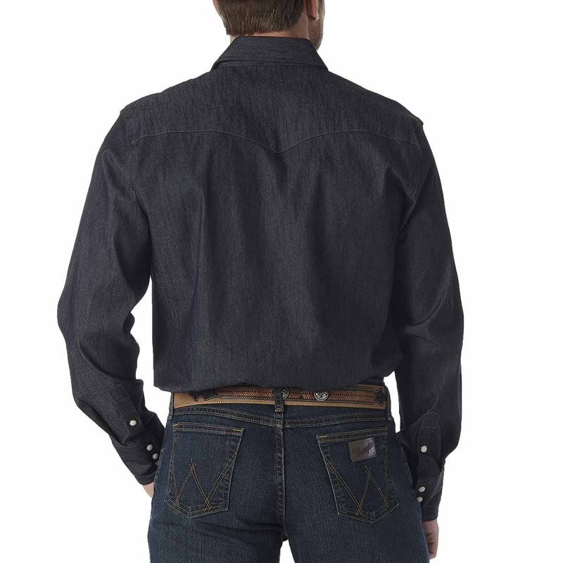 Wrangler Men's Premium Cowboy Cut Denim Work Shirt