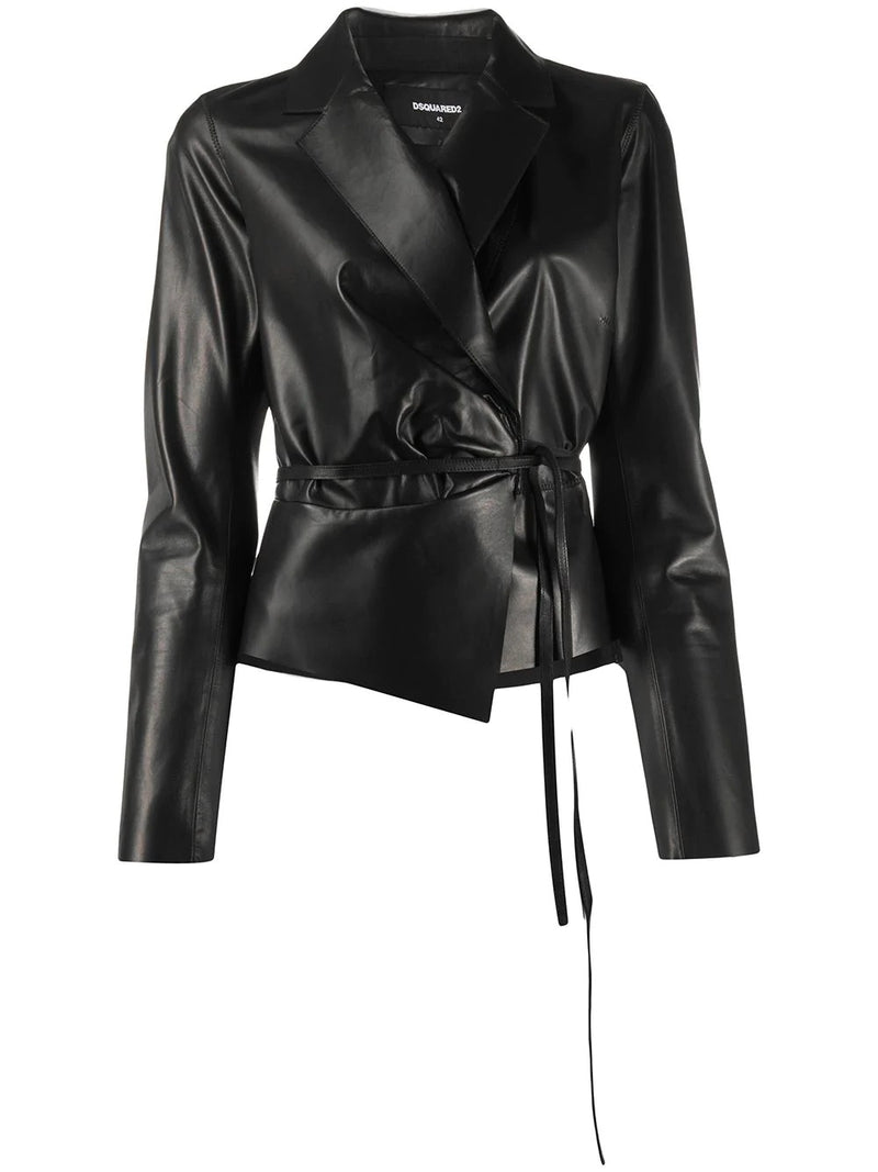 dsquared veste en cuir