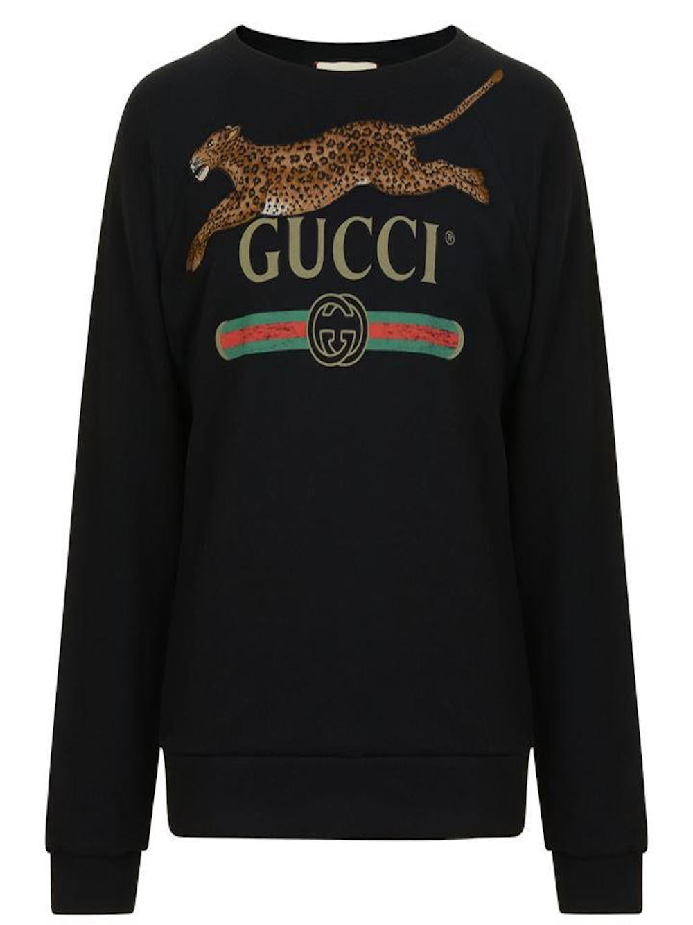 Gucci Leopard Black Jersey Sweatshirt 