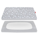 Pack N Play Mattress Pad Cover- Quilted, Stars Print